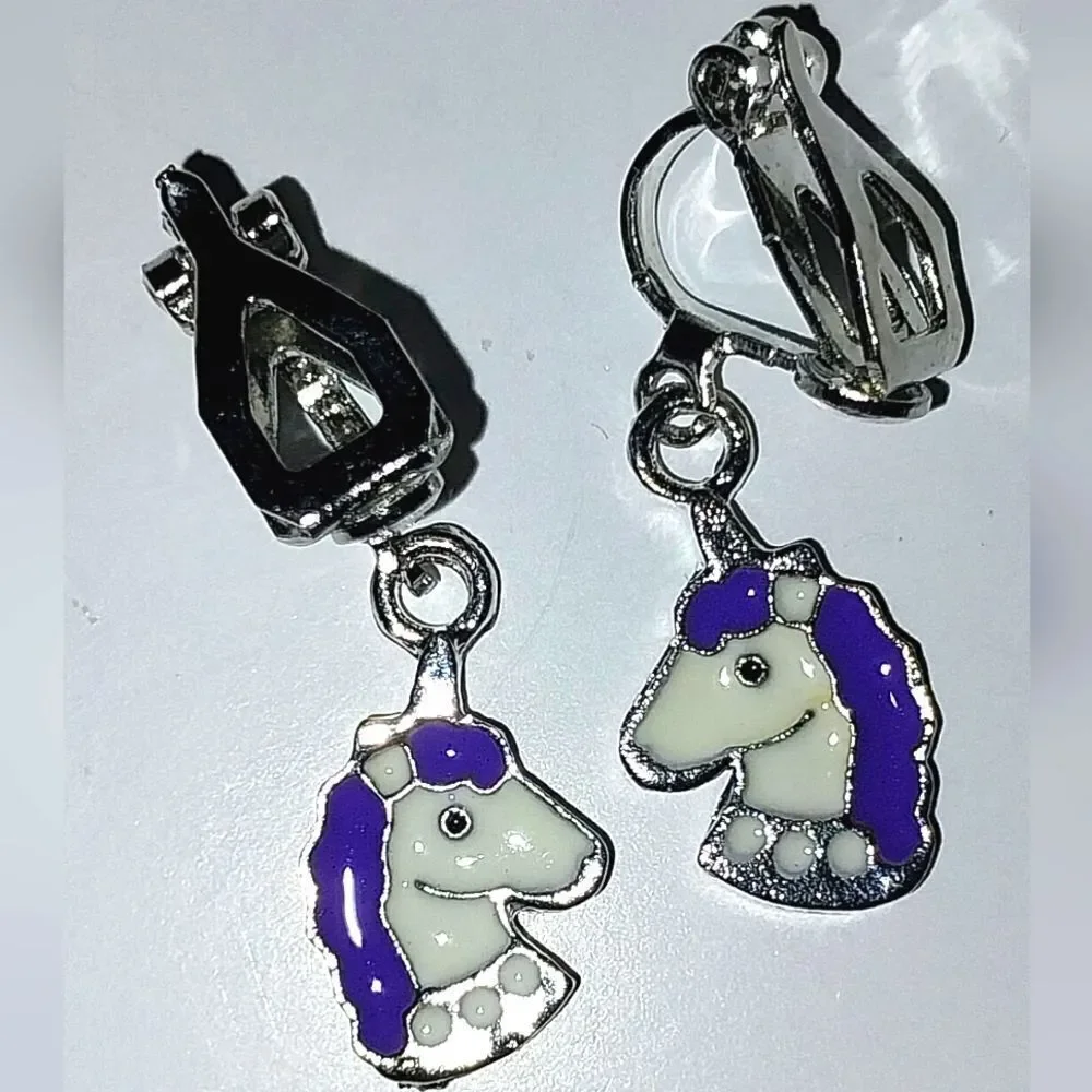 Super cute kid's fashion clip-on earrings